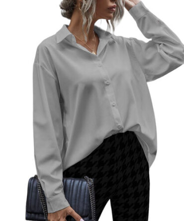 Blusa Gris Manga Larga