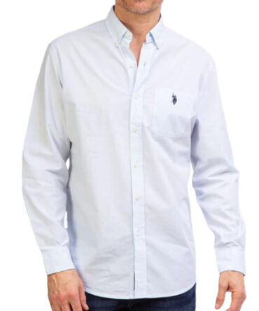 Camisa Manga Larga Azul Polo #13