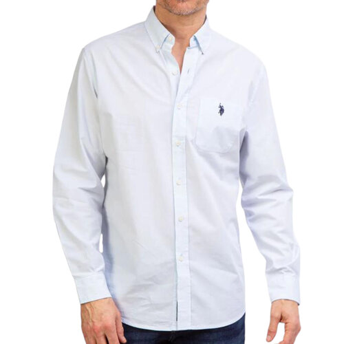 Camisa Manga Larga Azul Polo #13