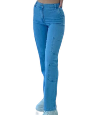 Jean Cargo Strech Azul claro