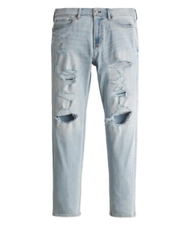 Jean Hollister Athletic Skinny Azul Claro Roto