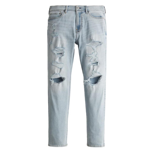 Jean Hollister Athletic Skinny Azul Claro Roto