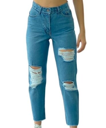 Mom Jean Roto azul medio R9