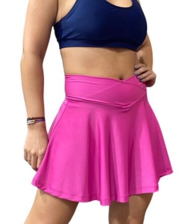 Falda Deportiva Fucsia Pretina Cruzada