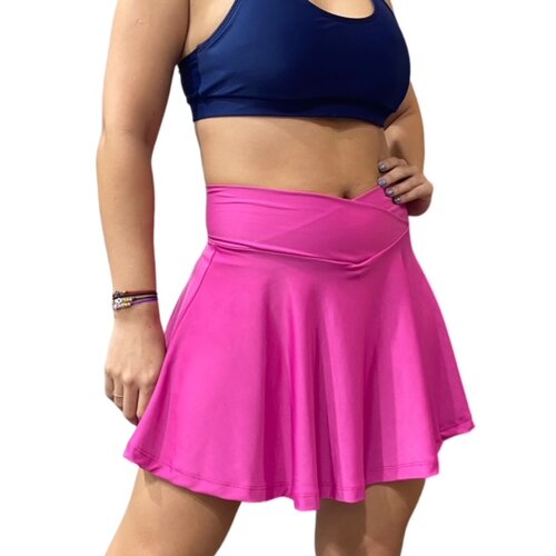 Falda Deportiva Fucsia Pretina Cruzada