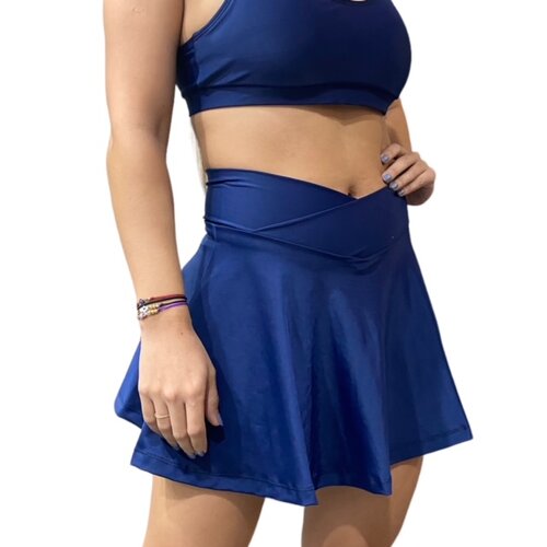 Falda Deportiva Azul Marino Pretina Cruzada