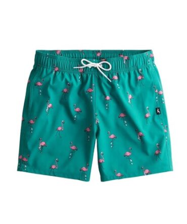 Short Playero Hollister Verde con Flamingos