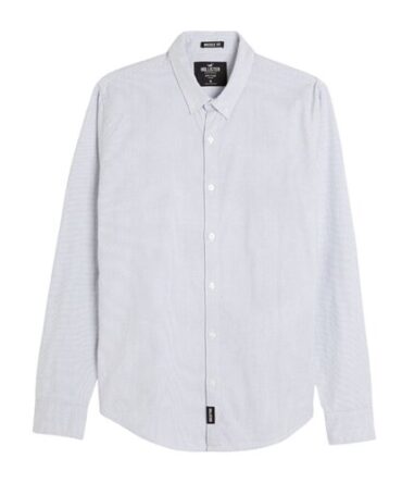 Camisa Hollister de Rayas Azul Manga Larga #08