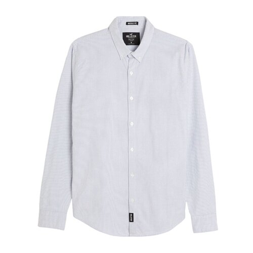 Camisa Hollister de Rayas Azul Manga Larga #08