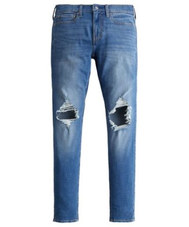 Jean Hollister Advanced Stretch Super Skinny  Azul Medio Roto