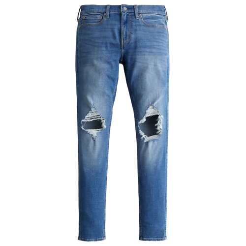 Jean Hollister Advanced Stretch Super Skinny Azul Medio Roto