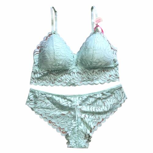 Conjunto Bralette Verde Encaje #D392