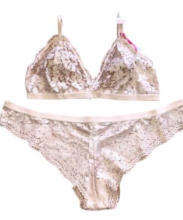 Conjunto Bralette Rosa Encaje #D392