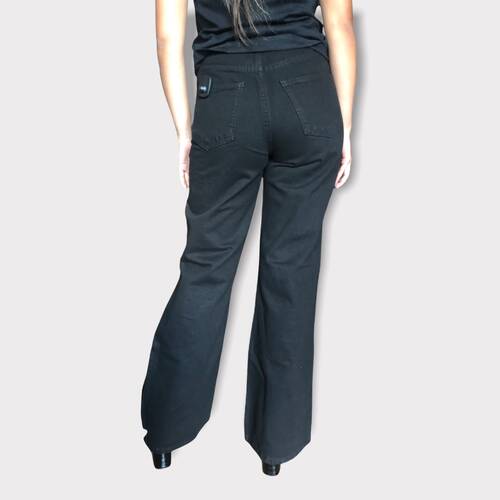 Jean Bota Ancha Roto Negro - Imagen 2