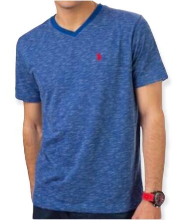 Franela Polo Azul Cuello En V