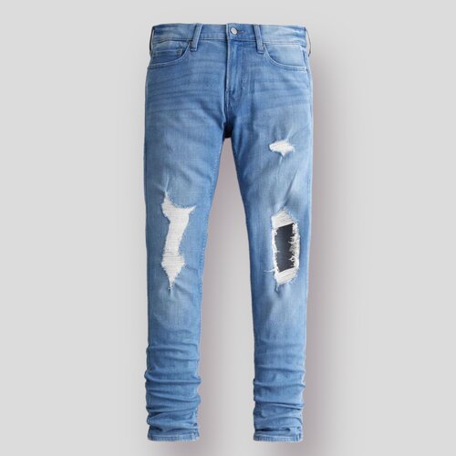 Jean Hollister Advanced Stretch Stacked Skinny Azul Medio Roto