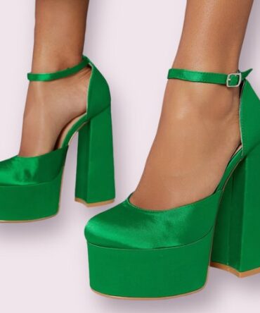 Zapatos de Plataforma Verde